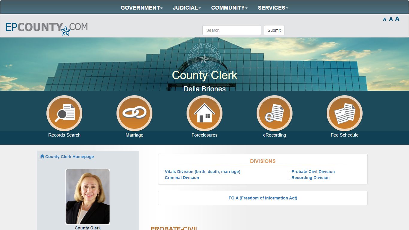 County of El Paso Texas - County Clerk - El Paso County, Texas