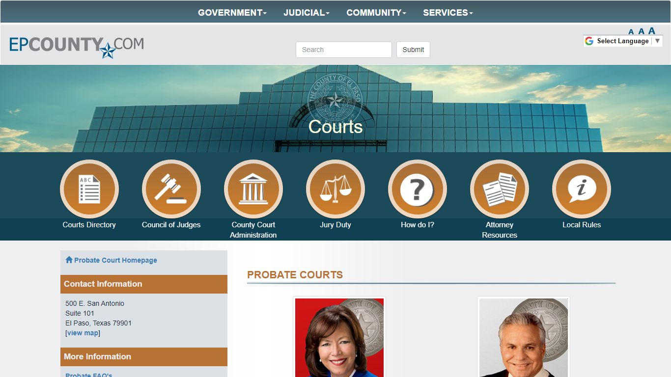 County of El Paso Texas - Courts