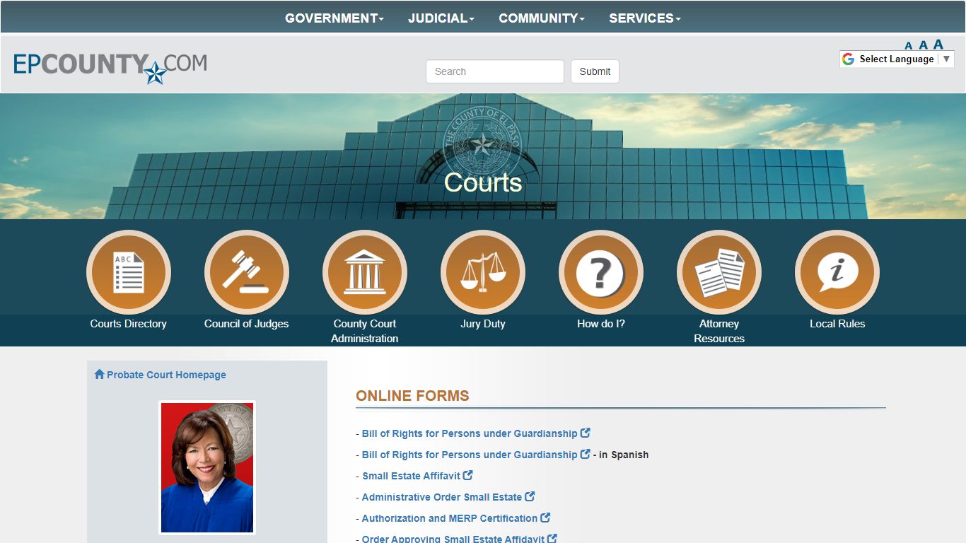 County of El Paso Texas - Courts